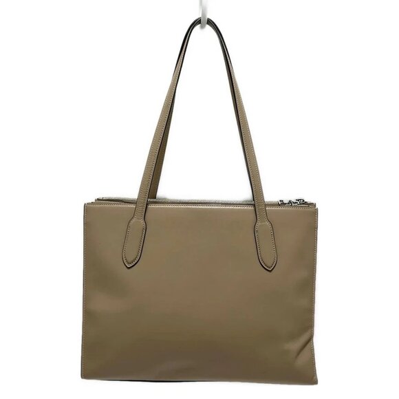 Auth COACH - CR096 Beige Leather Tote Bag - Picture 2 of 8